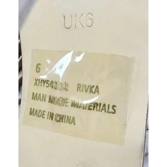 EGO Size UK6 (US 7.5-8) Women Beige Square Toe Slip On Stiletto Block Heel Rivka - Picture 6 of 12